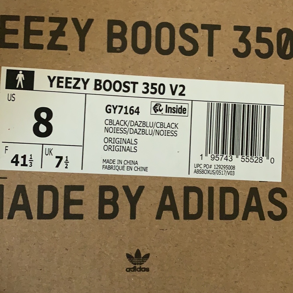YEEZY 350 SIZE 8 BLUE /BLACK JUST DROP HOT PICK ONLY $$β€οΈππβ€οΈπππ₯°π€ - Picture 6 of 16